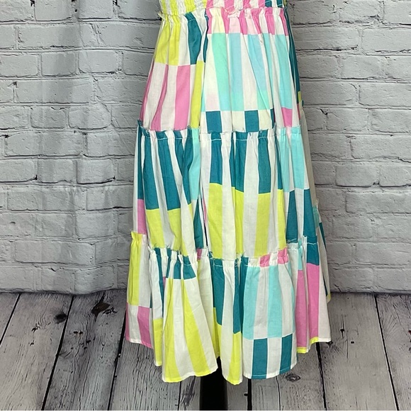 Torrid Mini Cotton Voile Trapeze Cover Up Dress Playful Stripe Dew O L/12 NWT - Picture 13 of 16